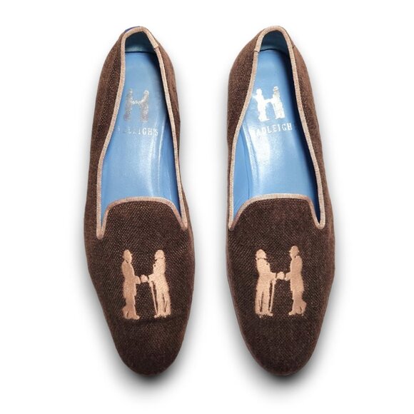 Hadleigh's Signature Logo Slip On Smoking Loafer - Picture 1 of 9